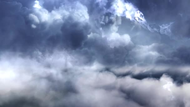 Onweer Bliksemflits Donkere Wolken — Stockvideo