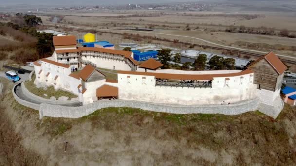 Feldioara Fortress Built Teutonic Knights Brasov Romania — Stock Video