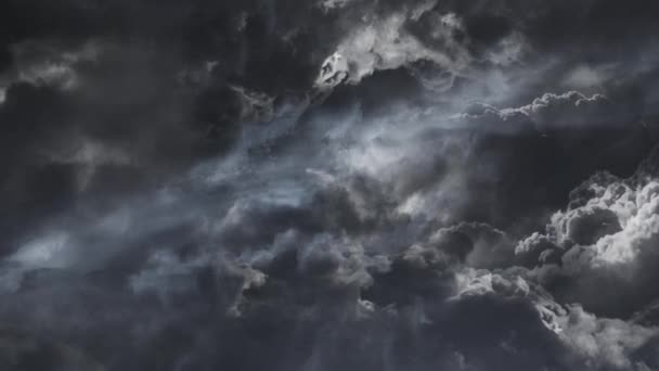 Timelapse Dark Clouds Thunderstorm — Stock video