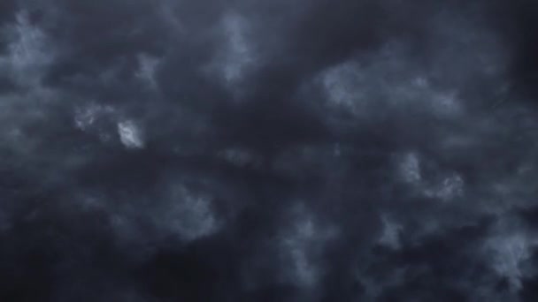 Tormentas Eléctricas Nubes Oscuras Rayos — Vídeo de stock