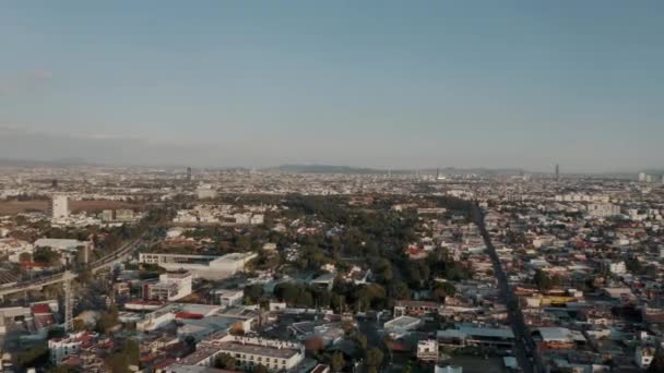 Aerial View Puebla Municipality Mexico Daytime Drone Shot — стокове відео