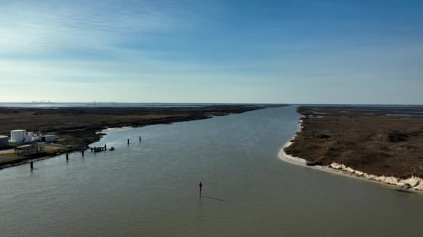 Passo Aransas Tramonto Vicino Ingleside Texas — Video Stock