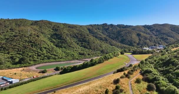 Flight Maura Twin Lakes Water Treatment Plant New Zealand — Stockvideo