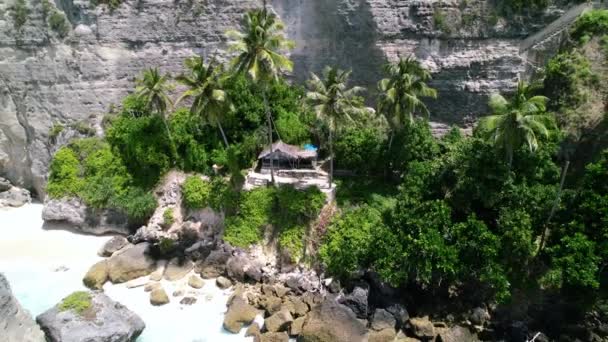 Video Drone Aereo Diamond Beach Nusa Penida Bali Durante Giorno — Video Stock