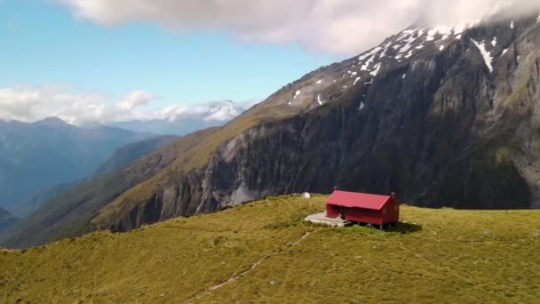 Brewster Hut Bergsryggen Aspiring National Park Spektakulär Natur Vandring Nya — Stockvideo