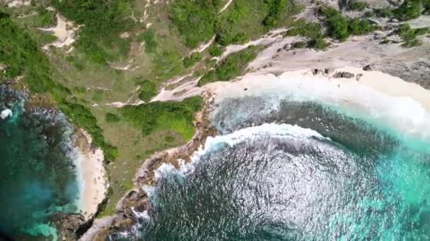 Vidéo Drone Aérien Une Plage Tropicale Sur Île Nusa Penida — Video