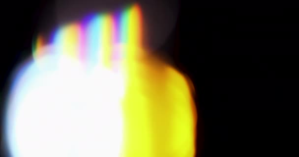 Frumoase Dungi Lumină Mișcare Lentă Reflecții Colorate Cameră Cinema Profesională — Videoclip de stoc