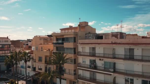 Vista Aerea Crescente Degli Edifici Ametlla Mar Tarragona Spagna — Video Stock