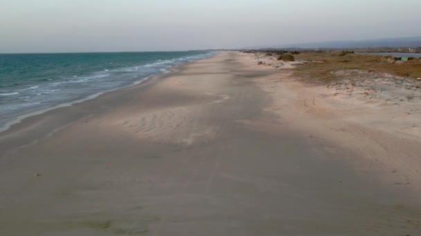 Wybrzeże Morza Śródziemnego Rezerwat Przyrody Dor Beach Izrael Widok Drona — Wideo stockowe