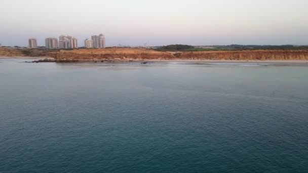 Ισραήλ Dor Habonim Beach Nature Reserve Πυροβολήθηκε Στο Ισραήλ Beach — Αρχείο Βίντεο