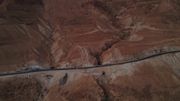 Laut Mati Bukit Dekat Laut Mati Latar Belakang Alami Israel — Stok Video