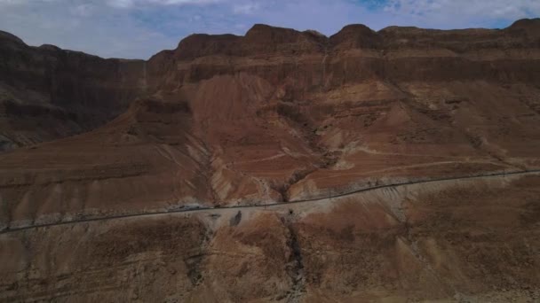 Canyon Judese Woestijn Midbar Yehuda Dode Zee Israël Prachtig Landschap — Stockvideo