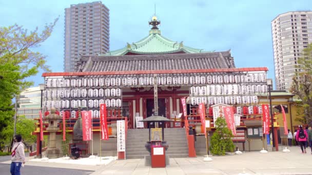 Ueno Tokio Japan April 2020 Historischer Japanischer Tempel Shinobazuno Ike — Stockvideo