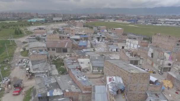 Légi Felvétel Szegény Környék Bogot Kolumbia — Stock videók