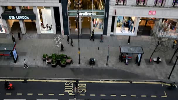 Looking Oxford Street Central London United Kingdom — Stock video