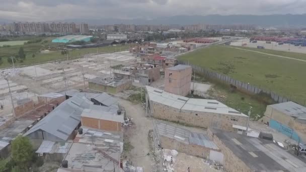 Povero Quartiere Bogotà Colombia Vista Aerea — Video Stock