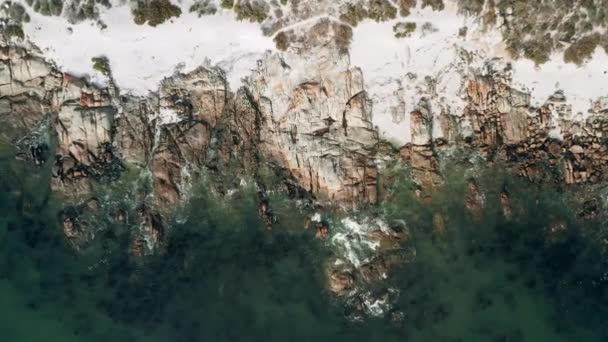 Britanya Sahili Helena Körfezi Güney Afrika Nın Rocky Sahili Nde — Stok video
