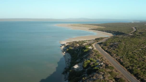 Scenic Nature Landscape West Coast National Park South Africa Aerial — стоковое видео
