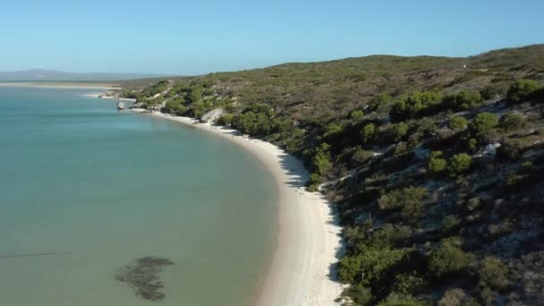 南非西海岸国家公园Kraalbaai美丽的海滩风景 空中拍摄 — 图库视频影像