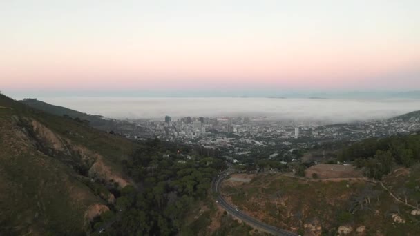 Vista Panoramica Sul Centro Città Del Capo Sud Africa Ripresa — Video Stock