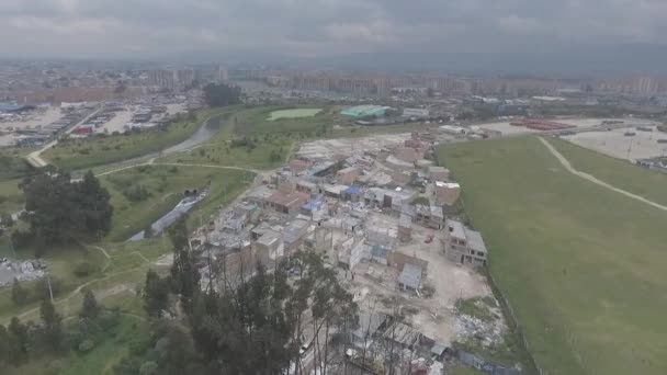 Vue Aérienne Quartier Populaire Bogota Colombie — Video