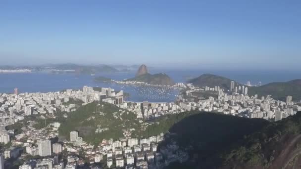 Drone Flight City Rio Janeiro — Stock video