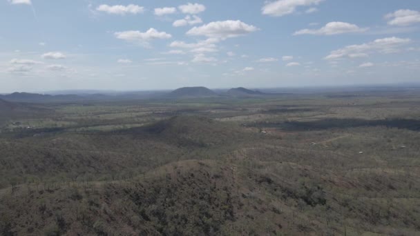 Vast Countryside Landscape Mount Morgan Rockhampton Region Queensland Australia Sunny — Wideo stockowe