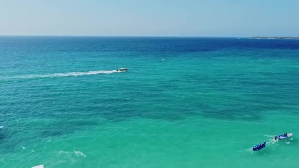 Playa Blanca Nın Paradise Plajı Baru Adası Cartagena Kolombiya Hava — Stok video