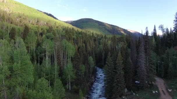Cascade Creek Trailhead Fegefeuer Colorado — Stockvideo