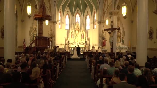 Man Woman Stand Altar Stock Footage