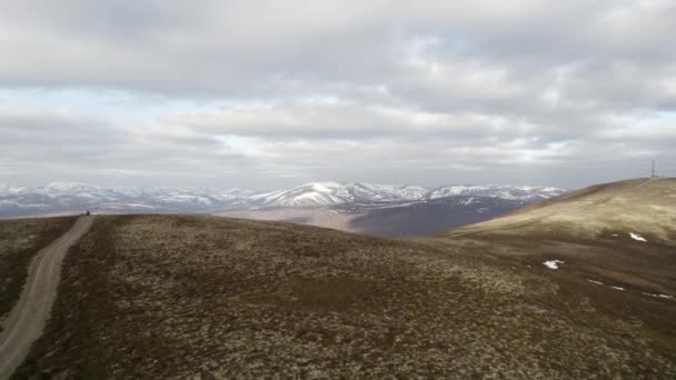 Cinematic Aerial Drone Footage Rising Straight Heather Grouse Moorland Reveal — Video