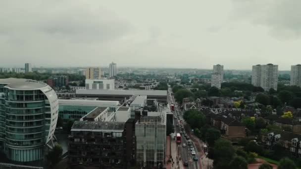 Vue Aérienne Surplombant Sud Londres Depuis Battersea — Video