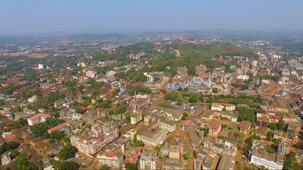 Drönarfilm Vacker Stad Margaon Södra Goa Indien — Stockvideo