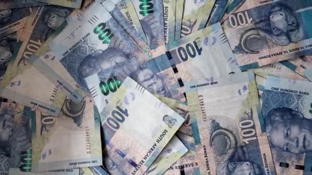 Cash Money South African Rand Notes Inflation — Stock Video