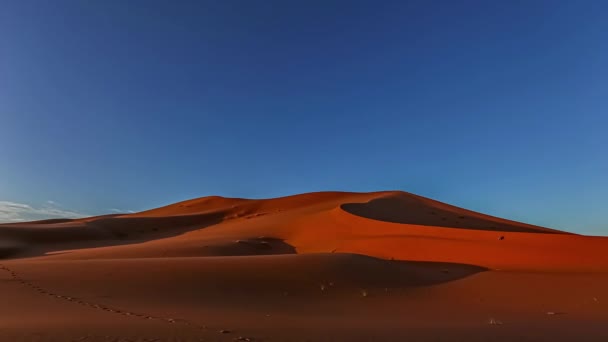 Časová Prodleva Záběru Krásného Východu Slunce Nad Pouští Maroka Během — Stock video