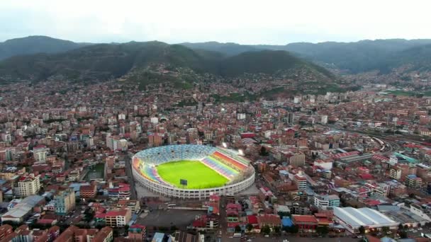 Estadio Inca Garcilaso Vega Rainbow Bleachers Tupac Amaru Square City — Vídeo de stock