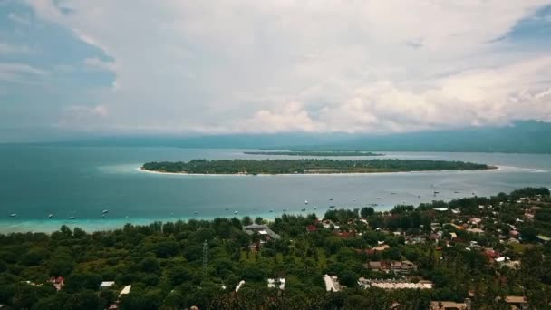 Ongelooflijk Vliegtuig Vlucht Panorama Uitzicht Drone Shotof Luxe Resort Een — Stockvideo