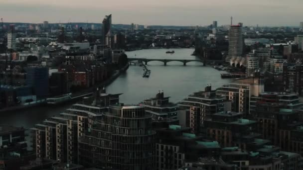 River Thames Sunset West London — Stock Video