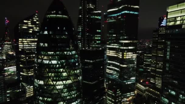 Foto Aerea Della Città Londra Che Mostra Gherkin Molti Altri — Video Stock