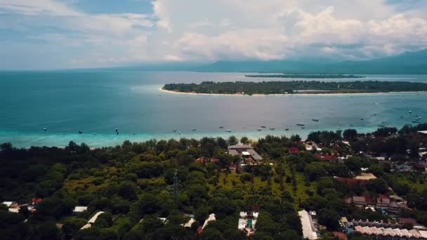 Marvelous Aerial Flight Panorama Overview Drone Shot Luxury Resort Hotel — Stockvideo