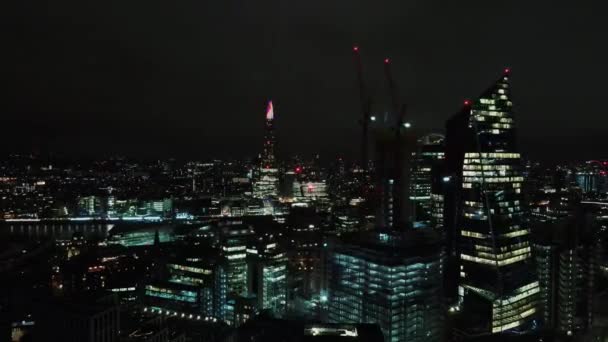 Shard Sky Scrapers Central London Night — 비디오