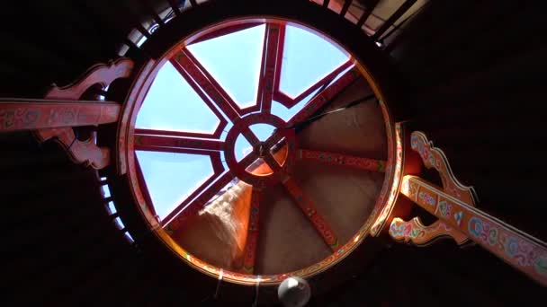 Rotating Shot Yurt Cupola — Vídeo de Stock