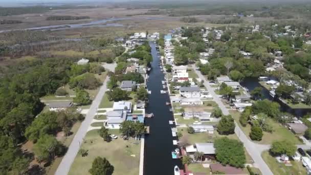 Weeki Wachee Gardens Subdivision Weeki Wachee River Jenkins Creek Distancia — Vídeos de Stock