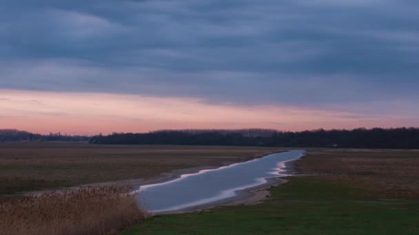 Timelapse Sunset River Frame — Stockvideo