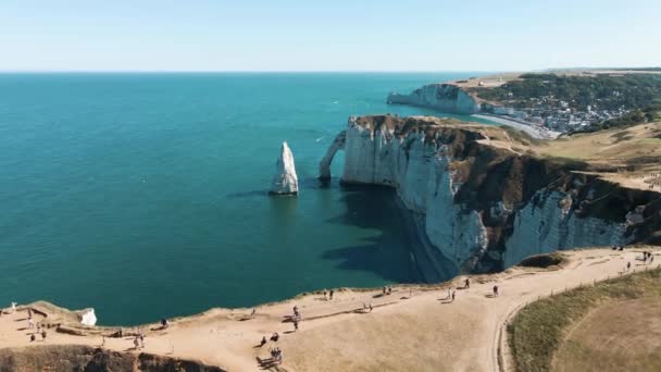 Cliffs Etretat France Seen — Video Stock