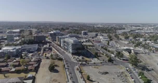 Légi Megközelítés Dandenong Város Mutatja Modern Fejlesztések Sok Területen Bővíteni — Stock videók