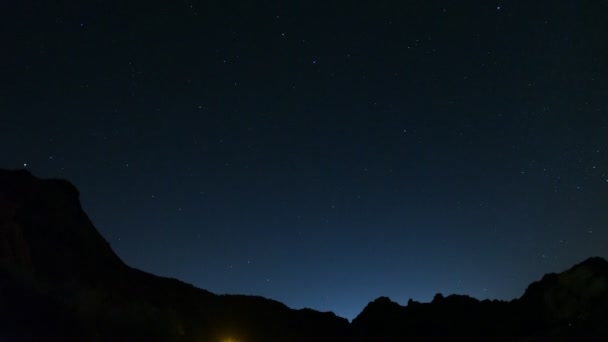 Noite Lapso Das Estrelas Sul Utah — Vídeo de Stock
