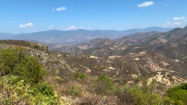 Panoramic View Beautiful Mexican Desert Valley Wilderness — Vídeo de Stock