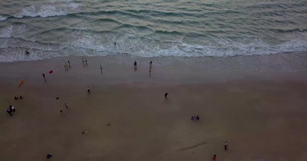 Drone Video Pláže Utorda Jižním Goa Indie — Stock video