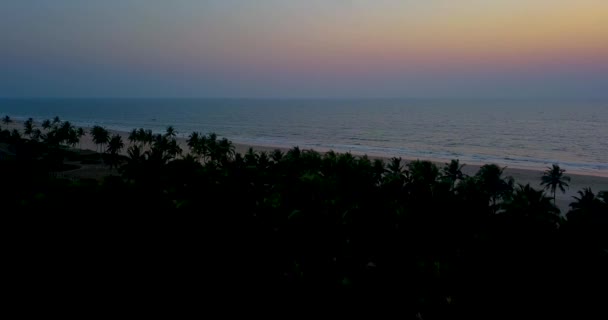 Done Flying Utorda Beach Capturing Sunset South Goa India — Stockvideo